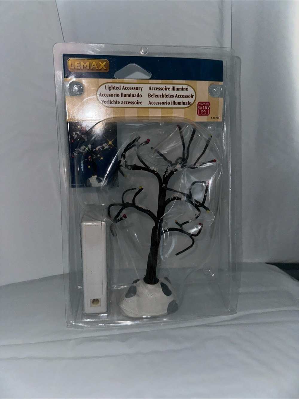 Lemax Black Mini Lighted Tree with Multicolor Bulbs